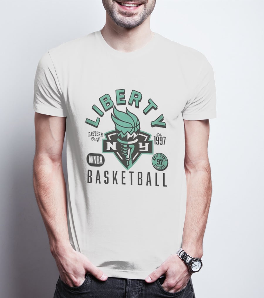 New York Liberty WNBA Basketball Eastern Conf Est 1997 97 T-Shirt