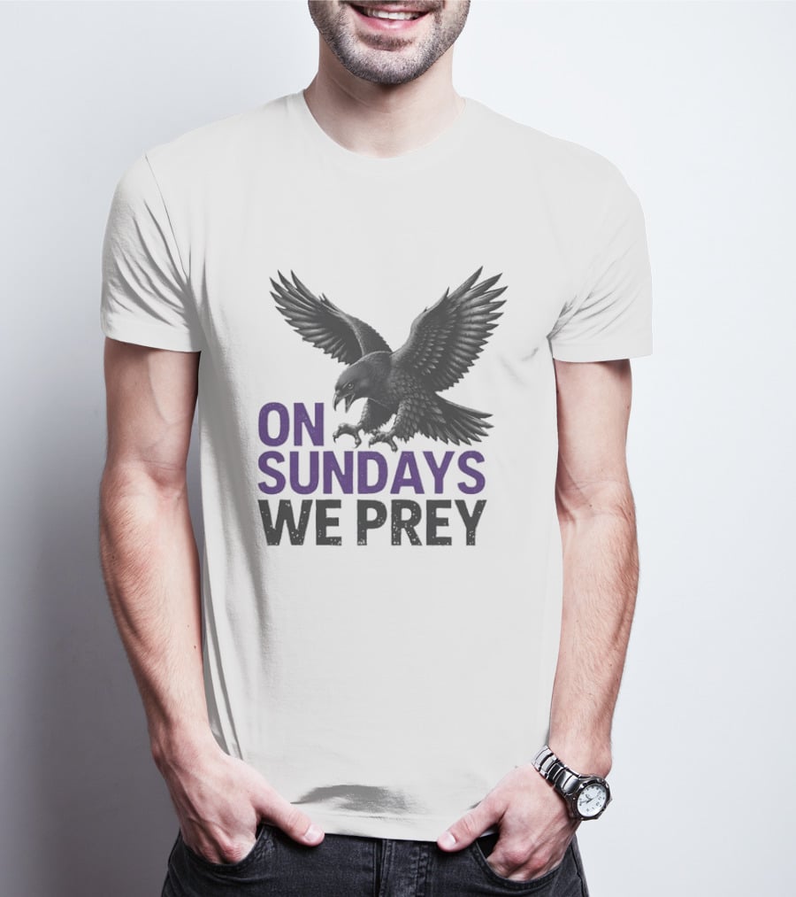 On Sundays We Prey Baltimore Ravens Football Fan T-Shirt