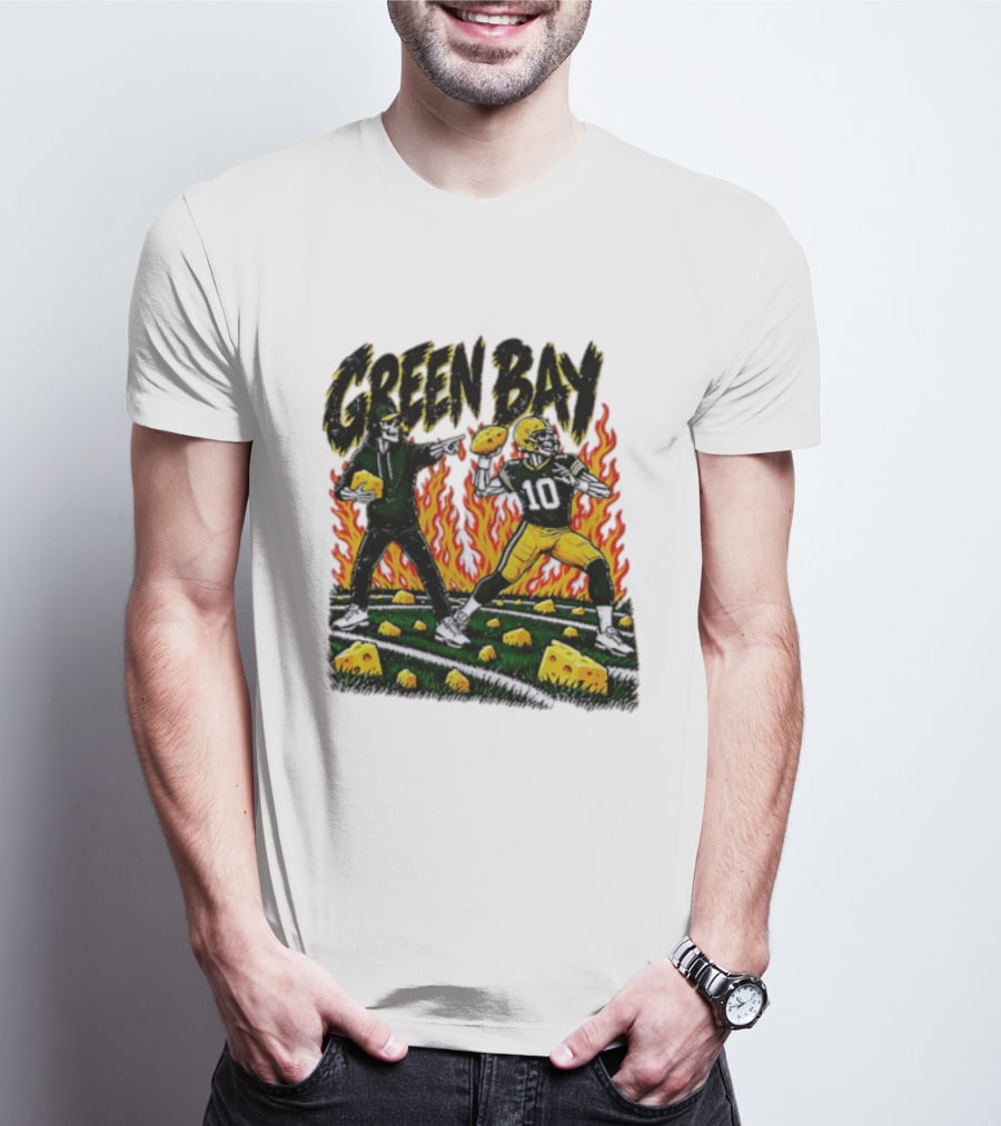 Green Bay Packers Football Skeleton Player Cheeseheads 2026 T-Shirt