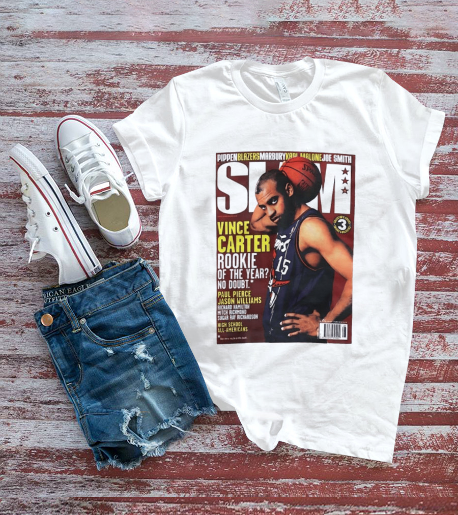 Vince Carter Slam Magazine Rookie Of The Year No Doubt Basketball Paul Pierce Jason Williams T-Shirt