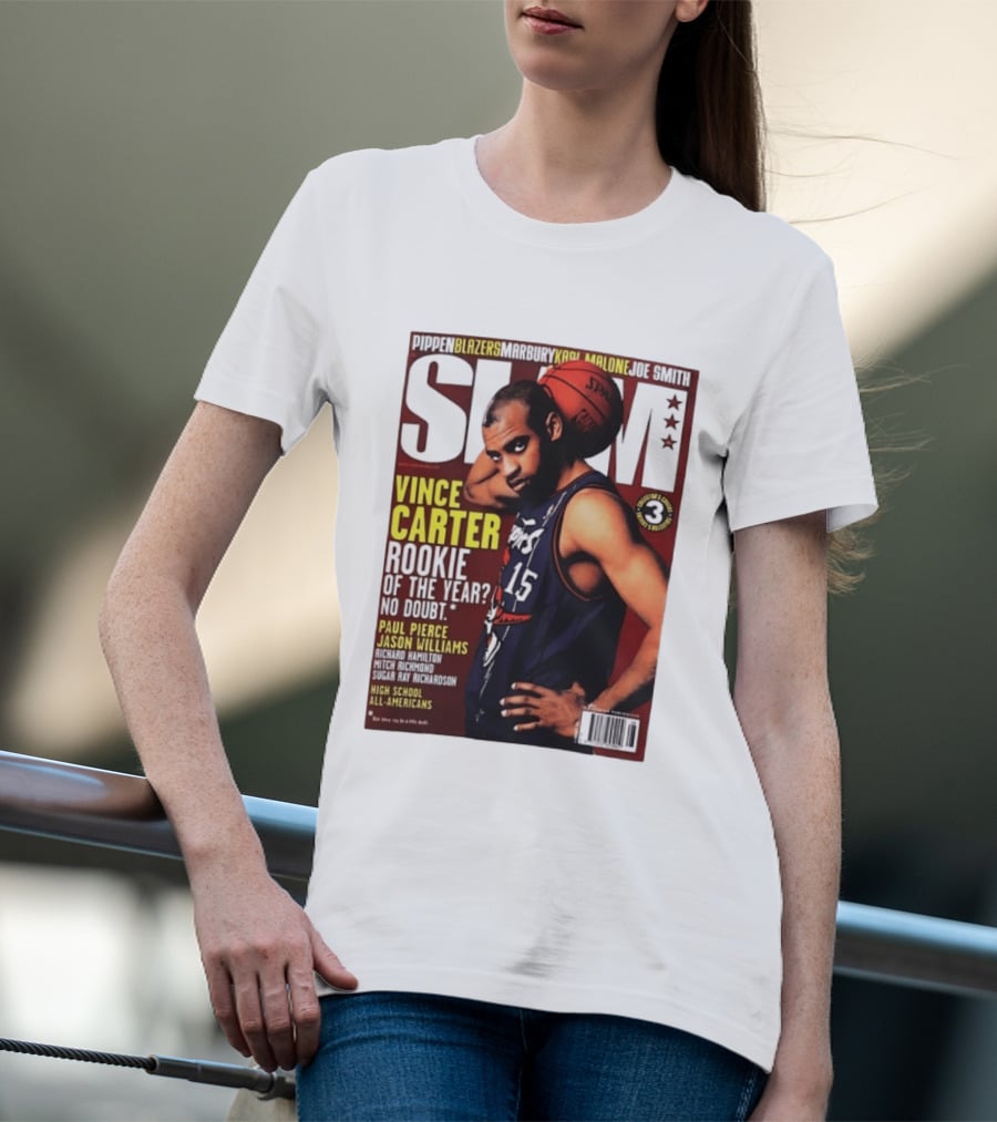 Vince Carter Slam Magazine Rookie Of The Year No Doubt Basketball Paul Pierce Jason Williams T-Shirt
