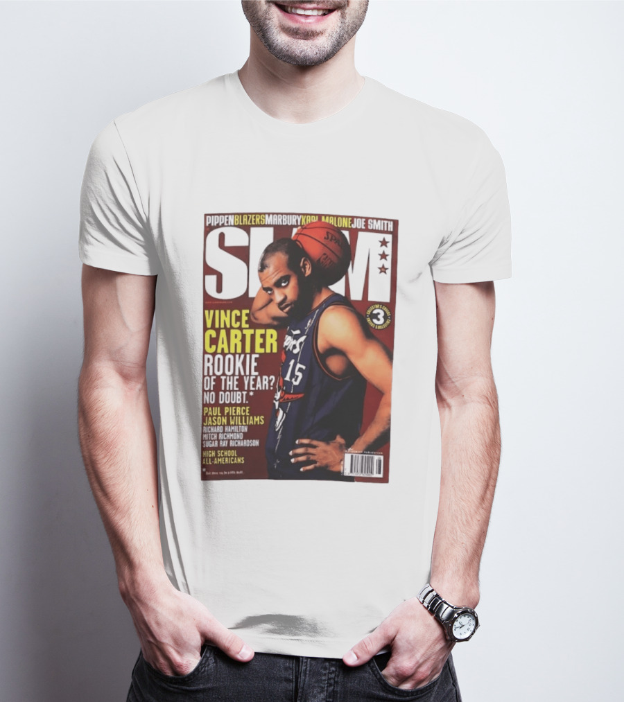 Vince Carter Slam Magazine Rookie Of The Year No Doubt Basketball Paul Pierce Jason Williams T-Shirt