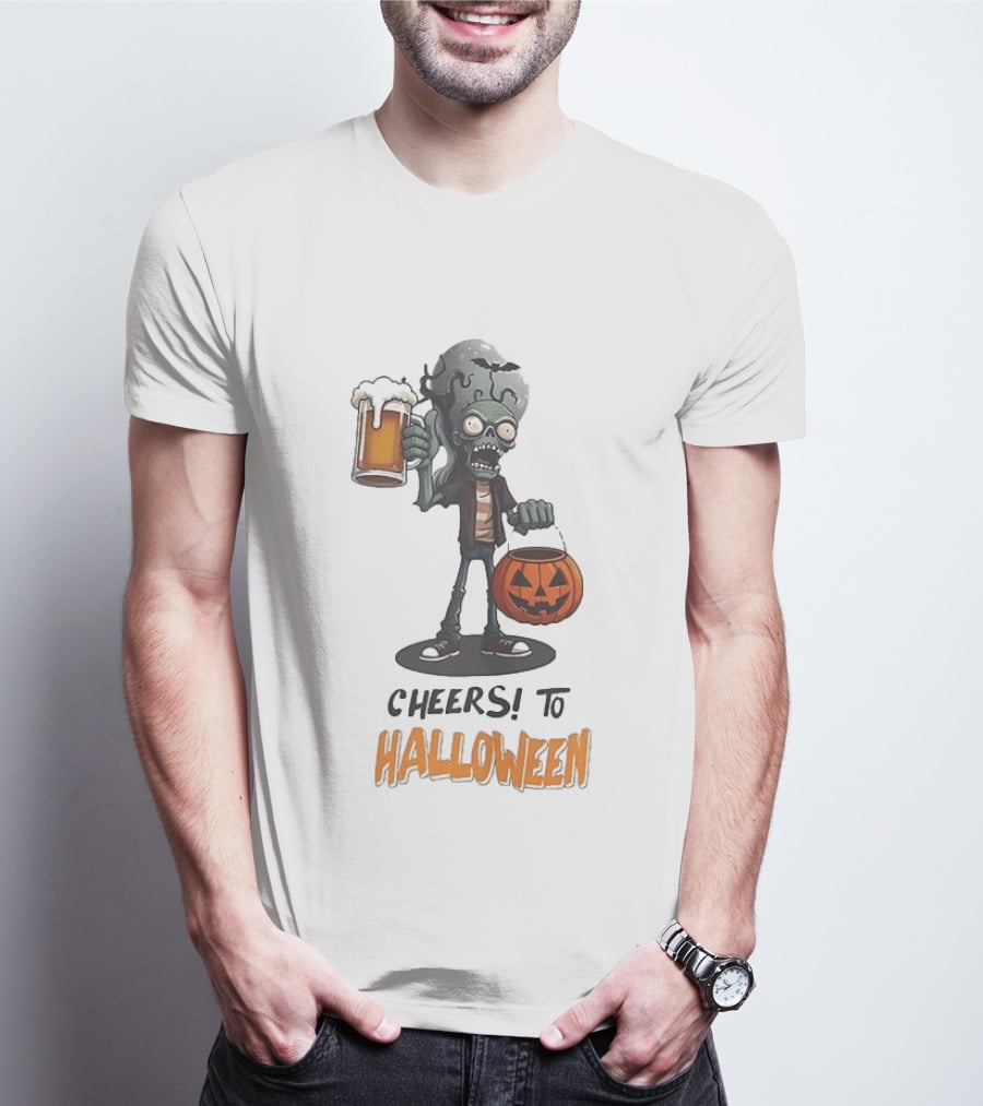 Zombie Cheers Halloween 2026 Pumpkin Beer T-Shirt