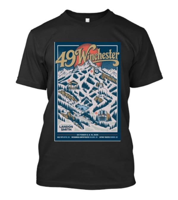 49 Winchester October 8 9 10 2026 Landon Smith Belly Up Aspen Mishawaka Amphitheatre Gothic Theatre Denver T-Shirt