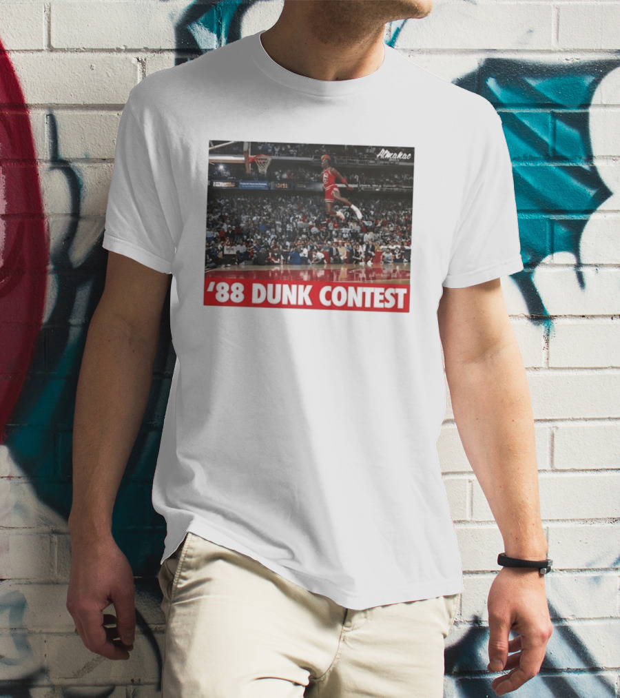 Michael Jordan 1988 Dunk Contest Chicago Bulls Almako Basketball NBA Legend T-Shirt