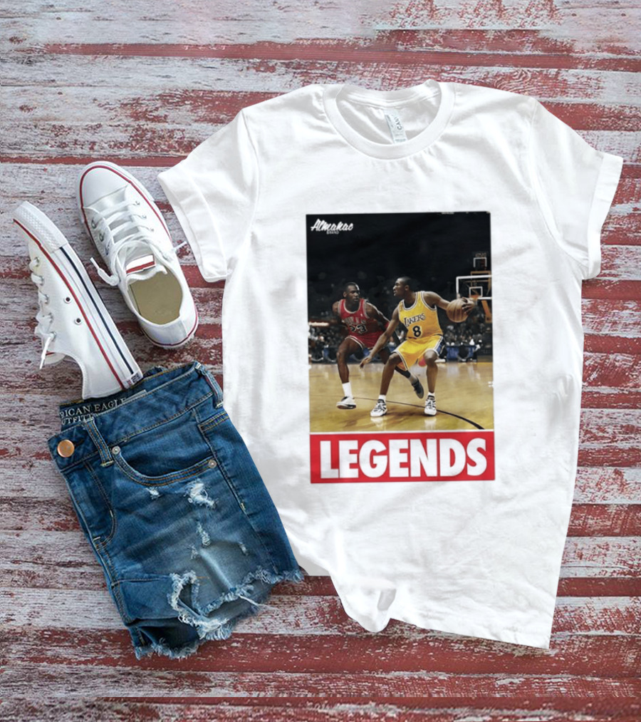 Michael Jordan Vs Kobe Bryant Legends Chicago Bulls Lakers T-Shirt