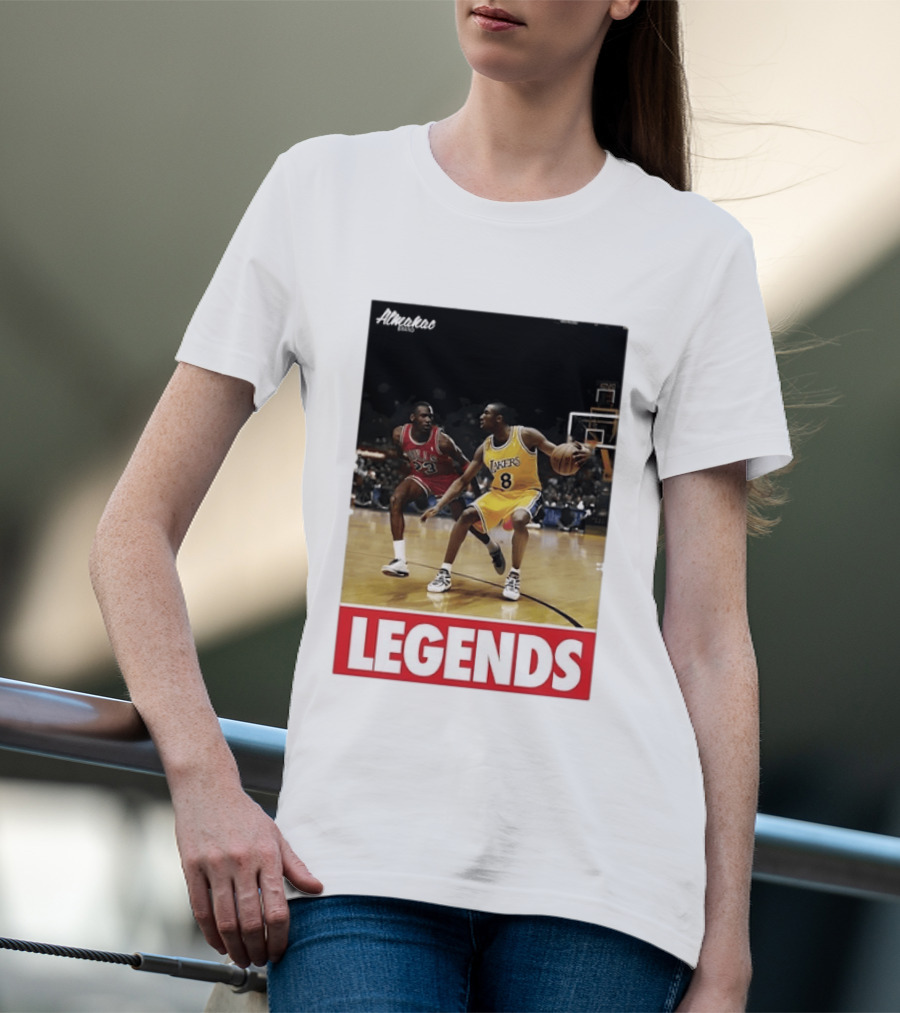 Michael Jordan Vs Kobe Bryant Legends Chicago Bulls Lakers T-Shirt