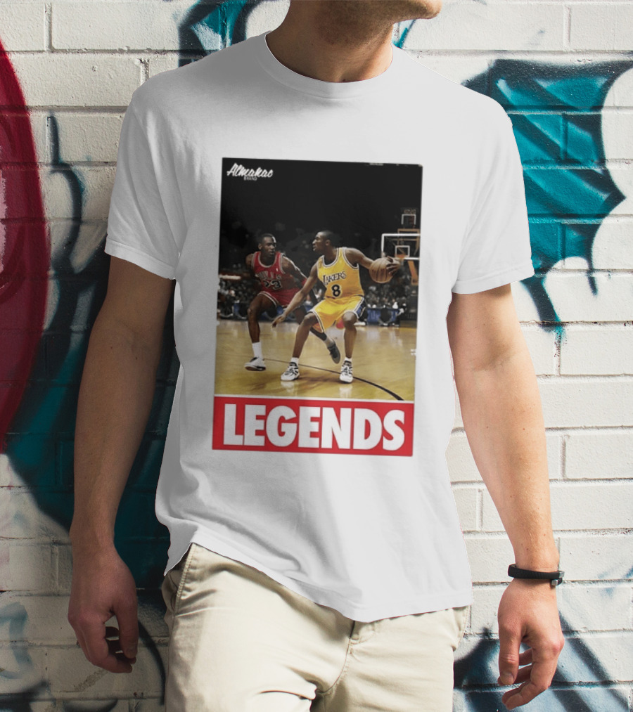 Michael Jordan Vs Kobe Bryant Legends Chicago Bulls Lakers T-Shirt