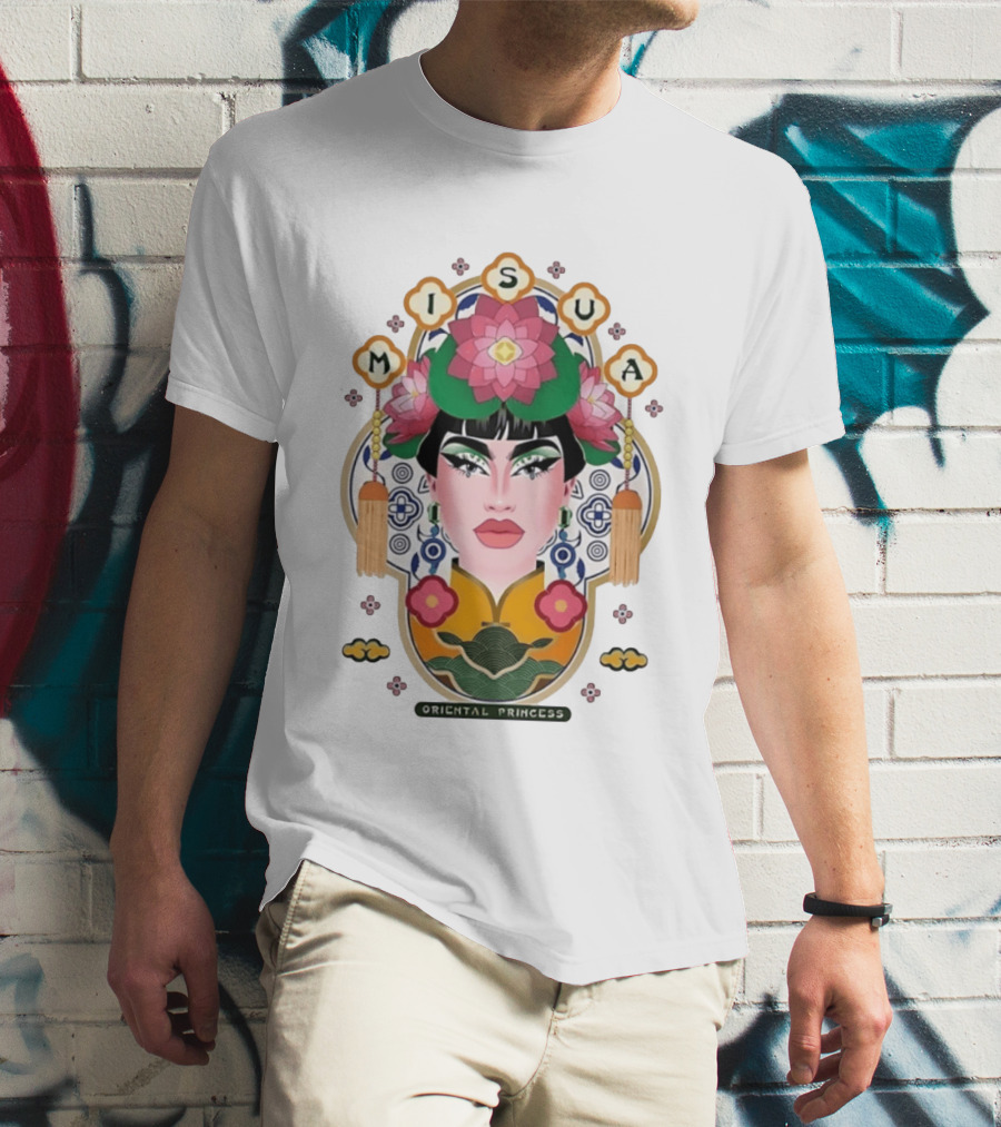 Misua Oriental Princess Asian Lotus Flower T-Shirt