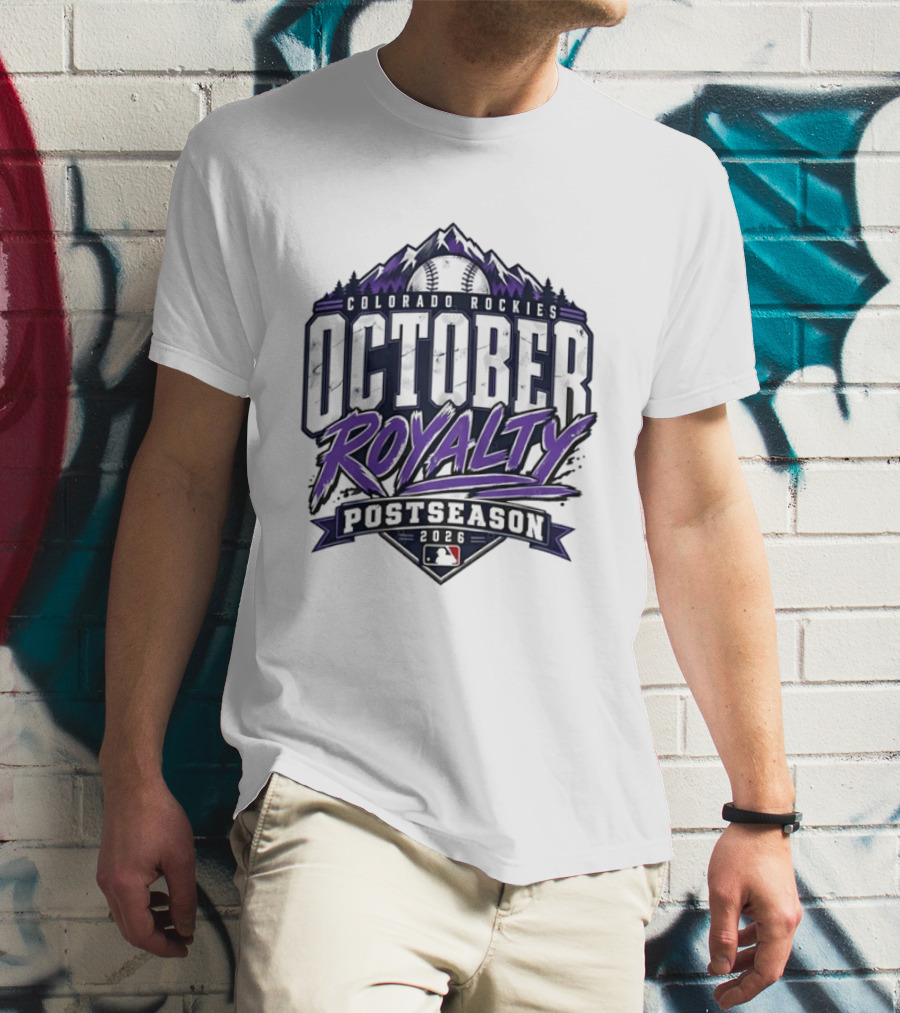 Colorado Rockies October Royalty Postseason Baseball 2026 T-Shirt