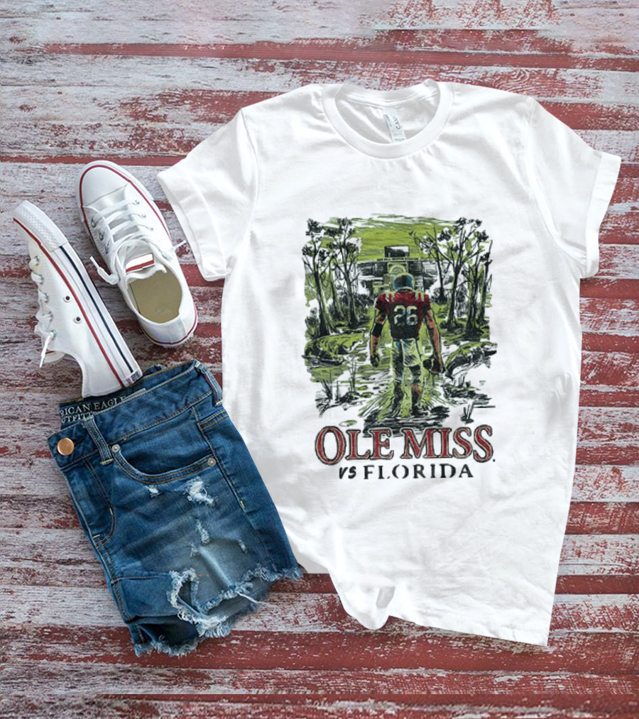Ole Miss Vs Florida 2026 Game Day Football Player T-Shirt