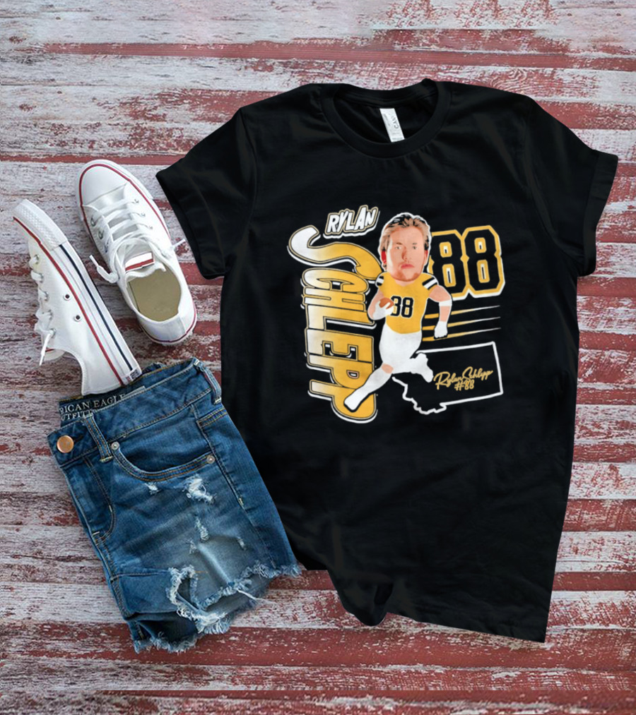 Rylan Schlepp 88 Montana Football Player Caricature T-Shirt