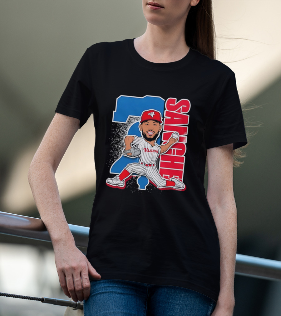 Sixto Sanchez 21 History Philadelphia Phillies Pitcher T-Shirt