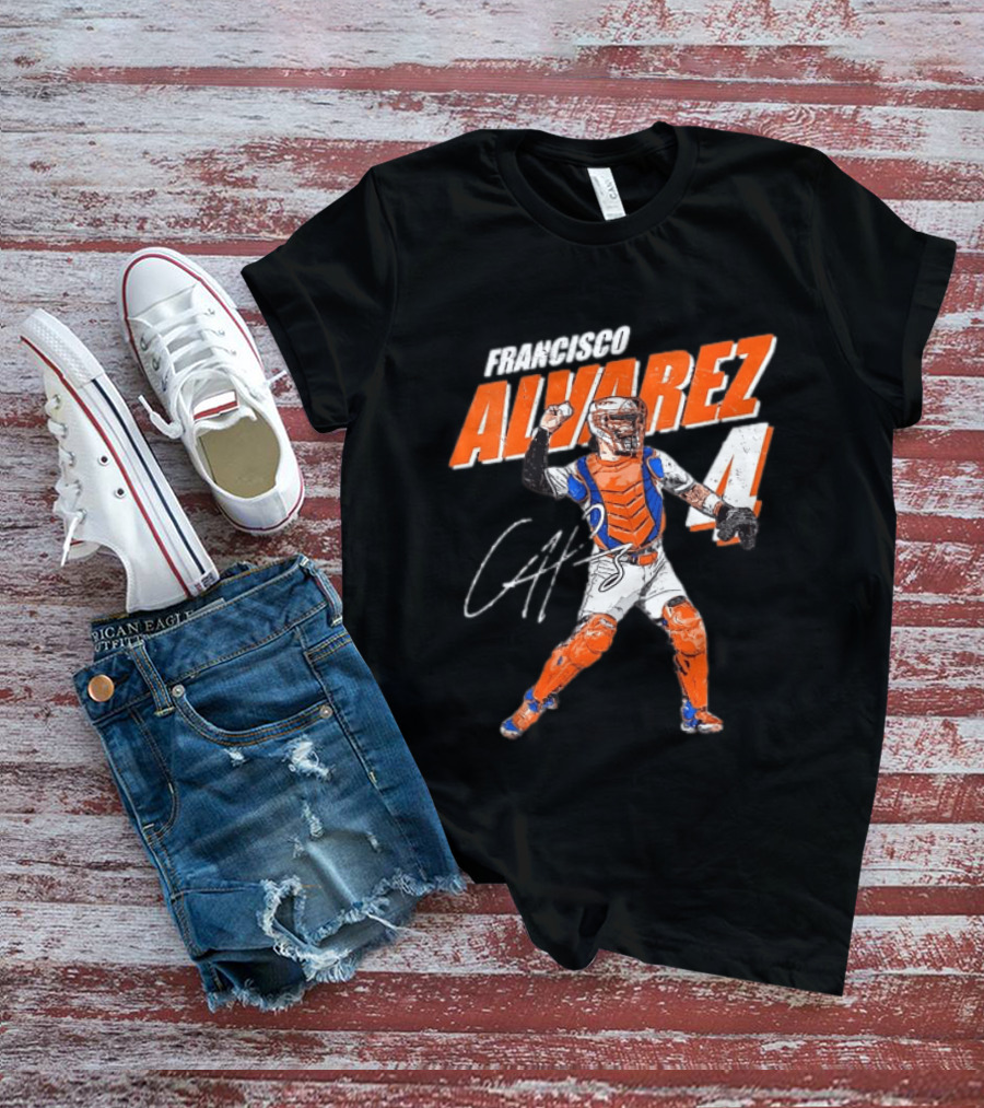 Francisco Alvarez New York Mets Number 4 Catcher T-Shirt