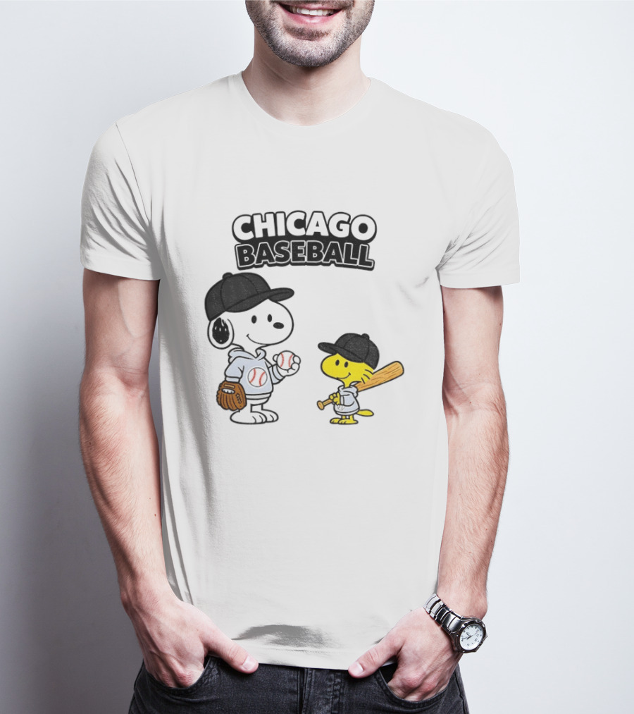 Chicago Baseball Snoopy Woodstock White Sox Peanuts MLB T-Shirt