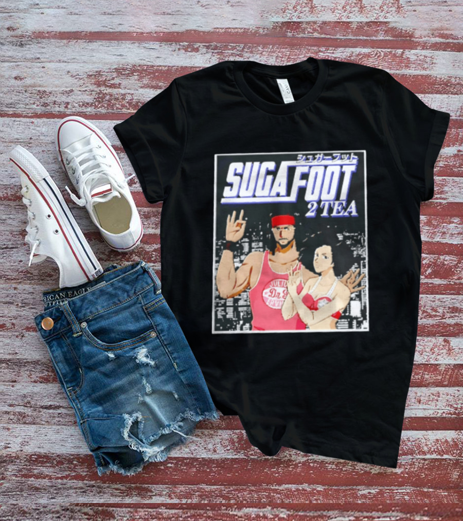 Sugafoot 2 Tea Japanese Text S And Headbands Retro Look T-Shirt