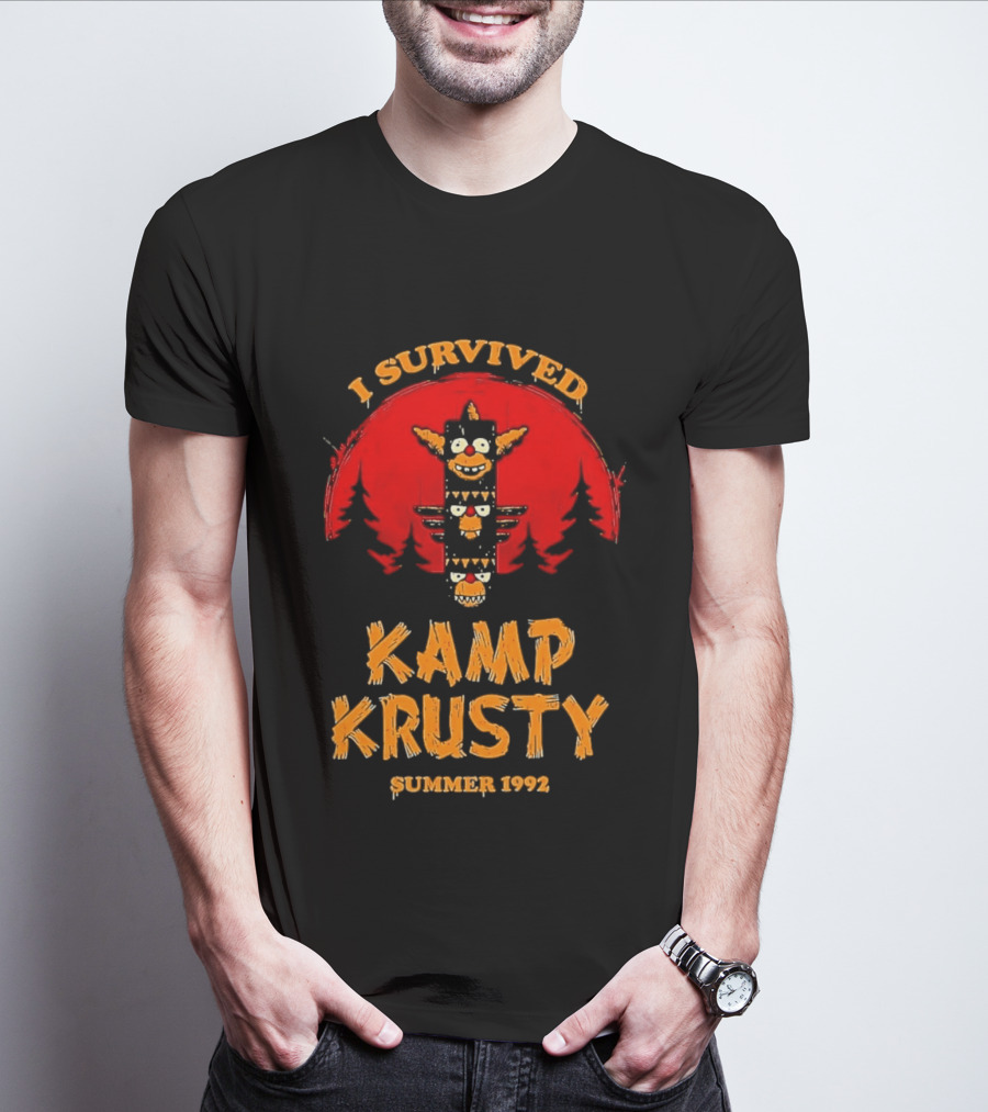 I Survived Kamp Krusty Summer 1992 Nostalgic Cartoon Adventure T-Shirt