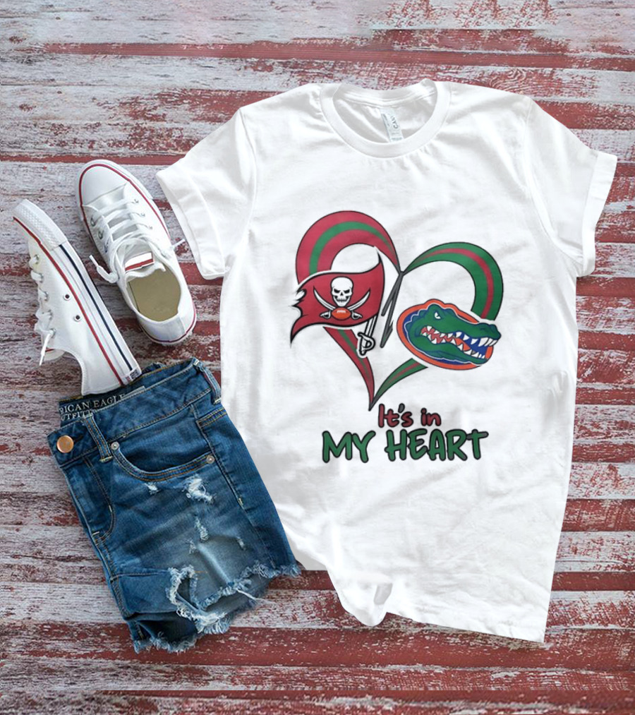Tampa Bay Buccaneers Florida Gators It's In My Heart T-Shirt