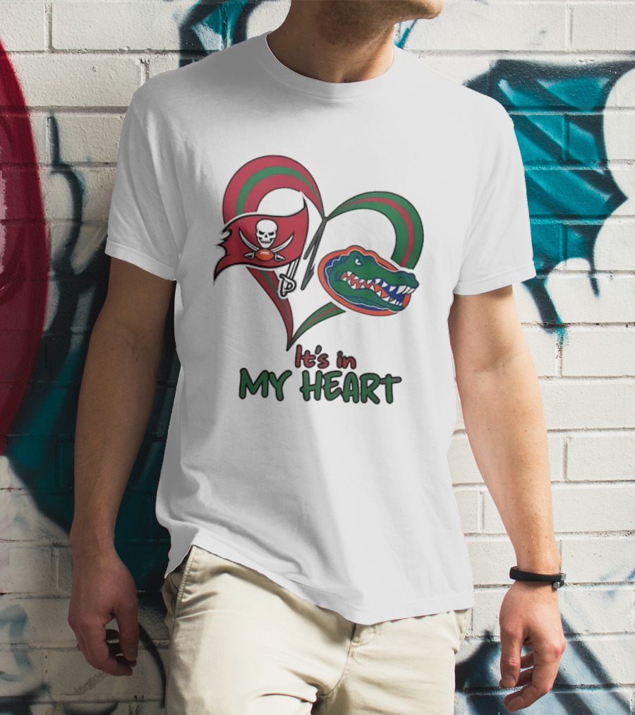 Tampa Bay Buccaneers Florida Gators It's In My Heart T-Shirt