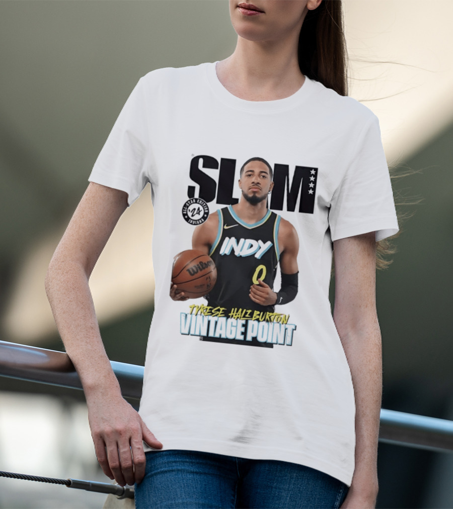 SLAM Magazine Tyrese Haliburton Indy Vintage Point T-Shirt