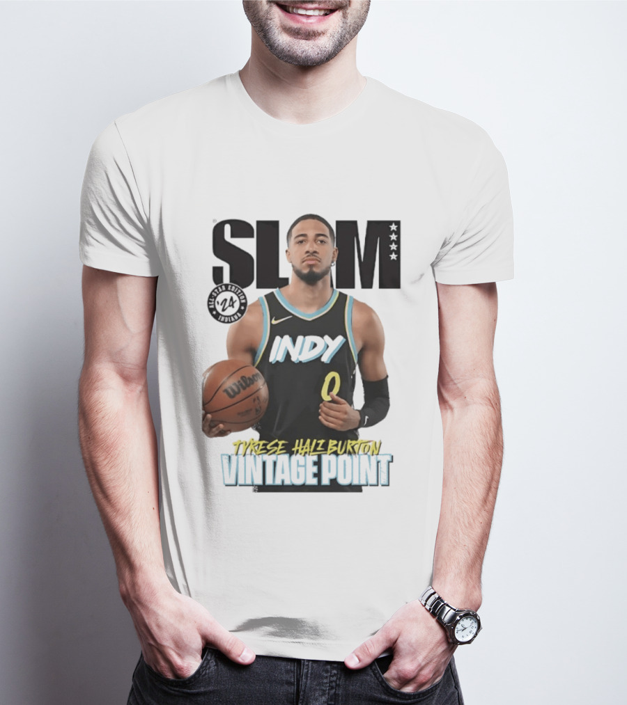SLAM Magazine Tyrese Haliburton Indy Vintage Point T-Shirt