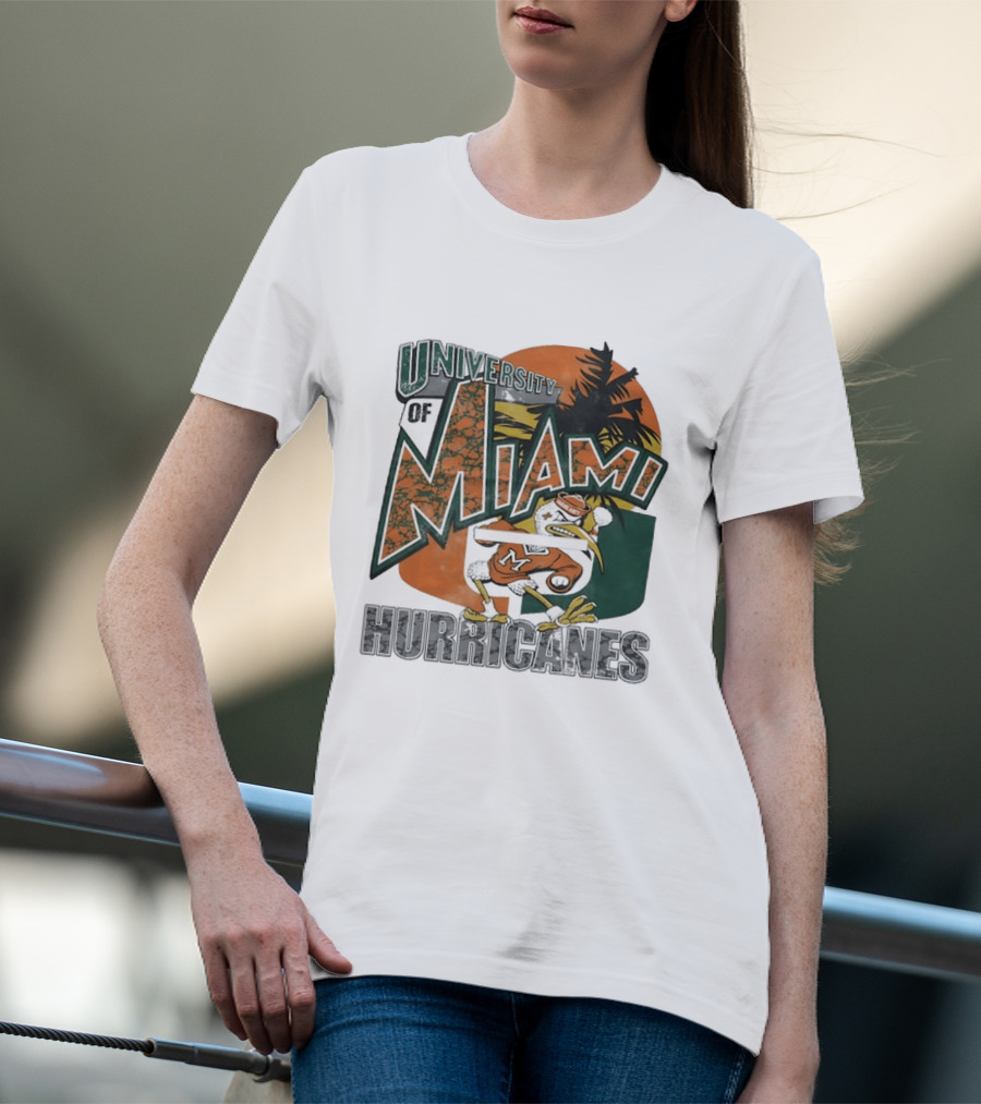 University Of Miami Hurricanes Vintage Sebastion The Ibis T-Shirt
