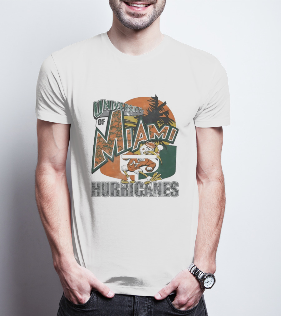 University Of Miami Hurricanes Vintage Sebastion The Ibis T-Shirt