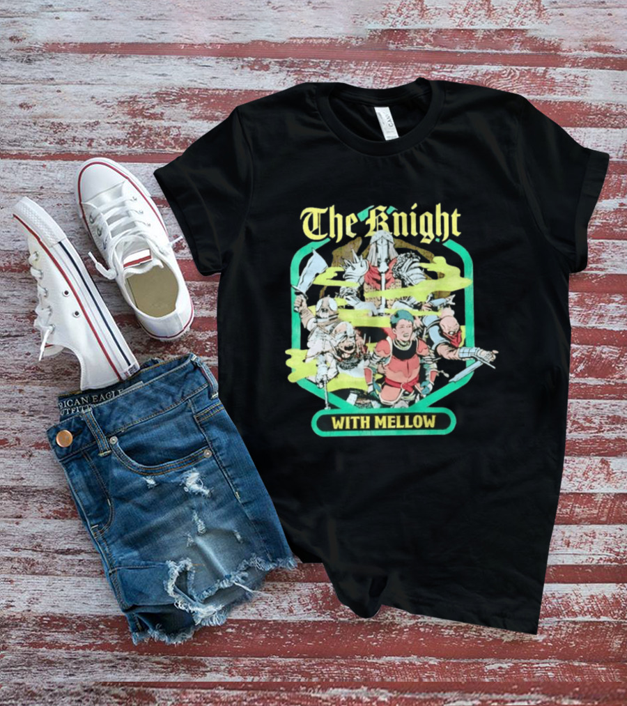 The Knight With Mellow Distressed Fantasy Warrior T-Shirt