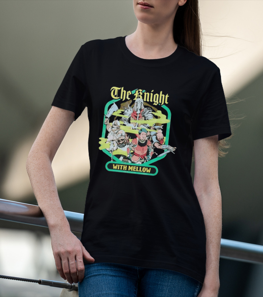 The Knight With Mellow Distressed Fantasy Warrior T-Shirt