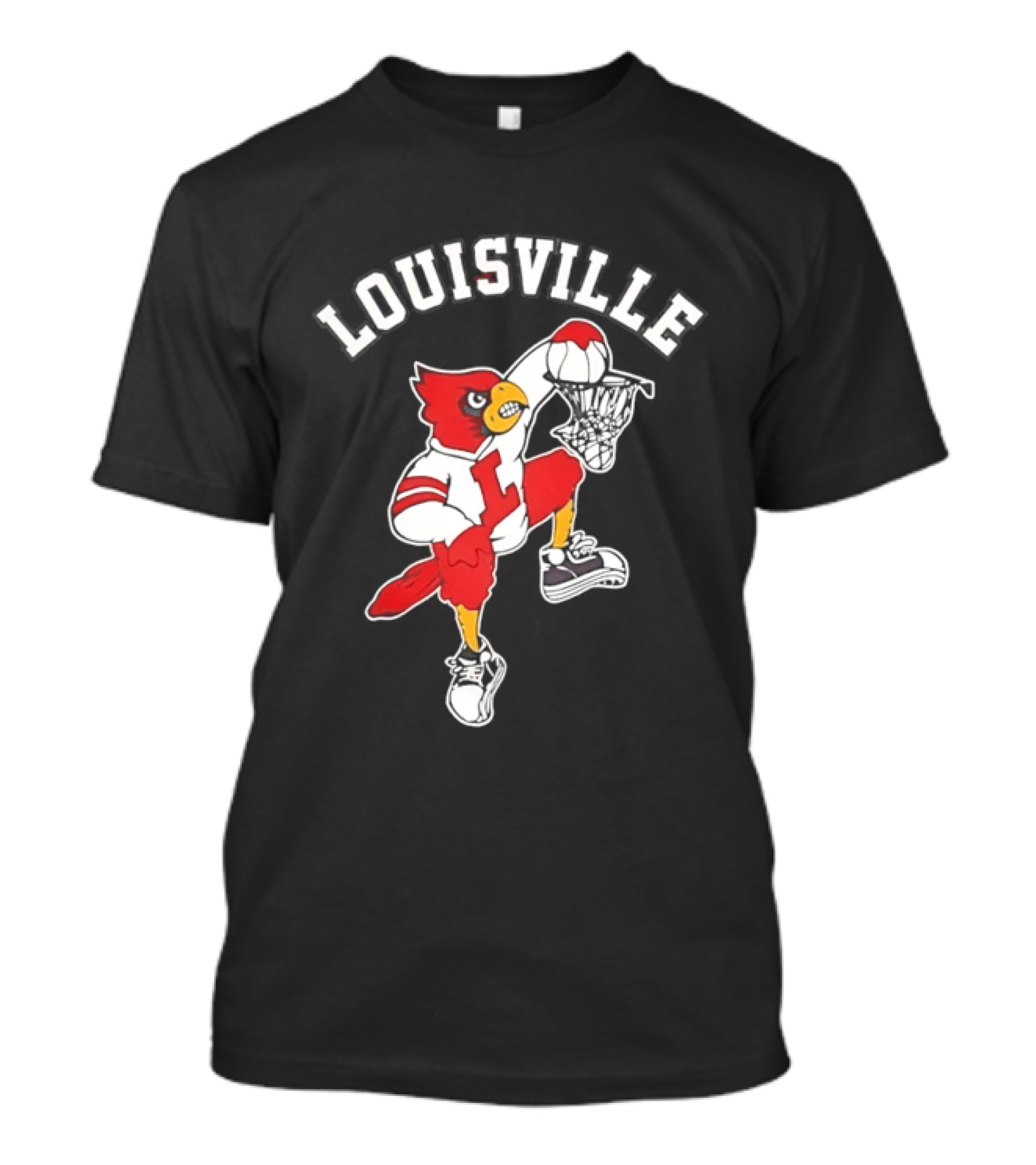 Louisville Cardinals Basketball Mascot Dunking T-Shirt