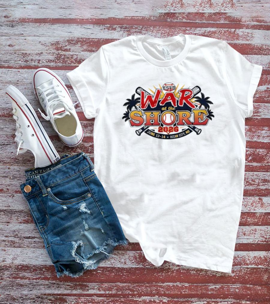 ESPB War At The Shore 2026 Baseball Tournament Ocean City MD T-Shirt