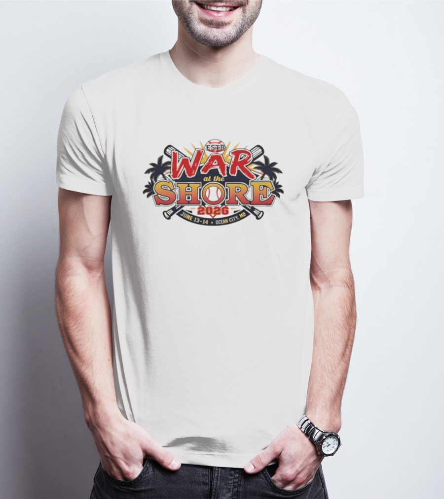 ESPB War At The Shore 2026 Baseball Tournament Ocean City MD T-Shirt