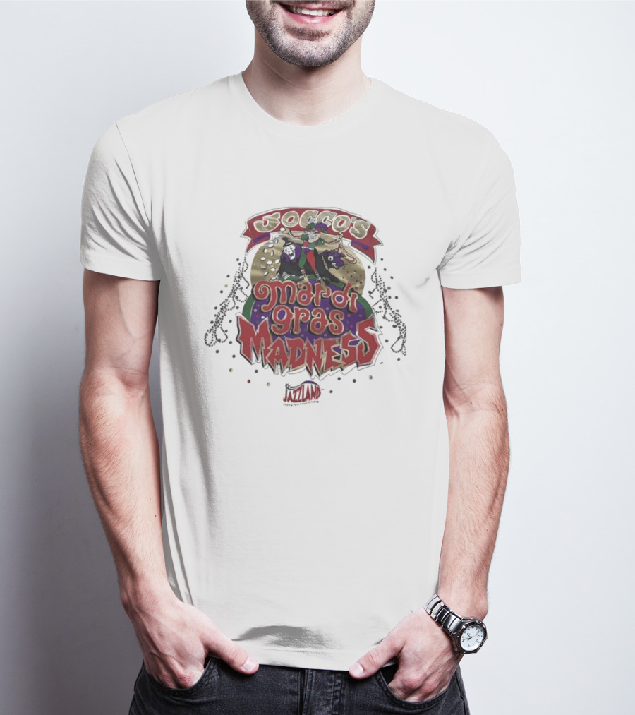 Jocco's Mardi Gras Madness Jazzland Park New Orleans Celebration Event T-Shirt