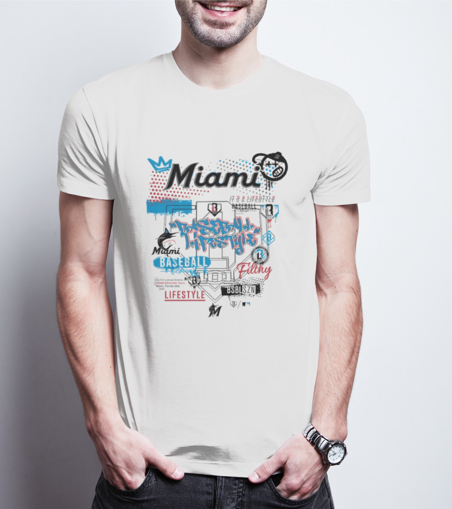 Miami Marlins Baseball Lifestyle It's A Lifestyle Vibes And Rhythm T-Shirt