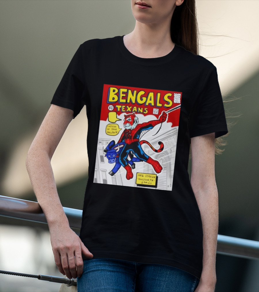 Bengals Vs Texans Week 2 Game Day NRG Stadium Houston 1PM EST Comic T-Shirt