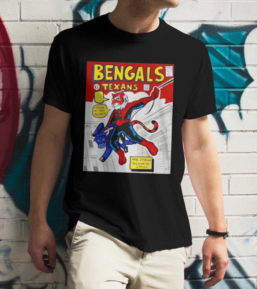 Bengals Vs Texans Week 2 Game Day NRG Stadium Houston 1PM EST Comic T-Shirt
