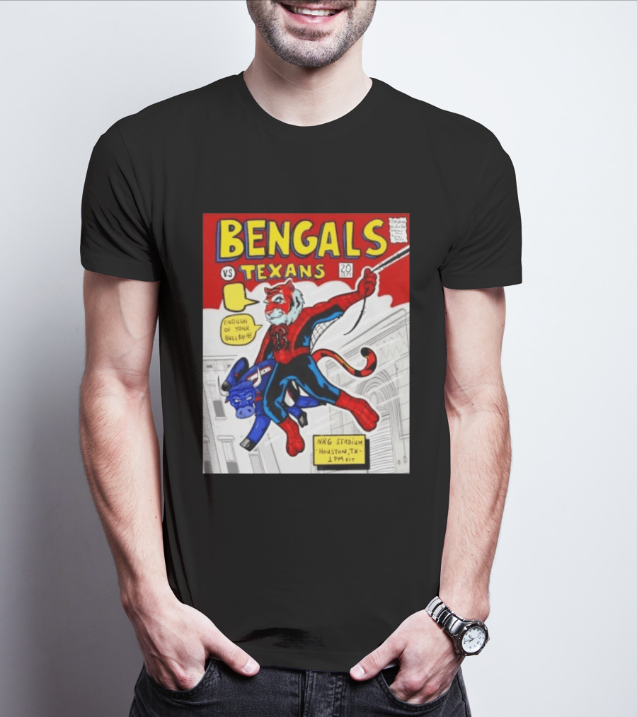 Bengals Vs Texans Week 2 Game Day NRG Stadium Houston 1PM EST Comic T-Shirt