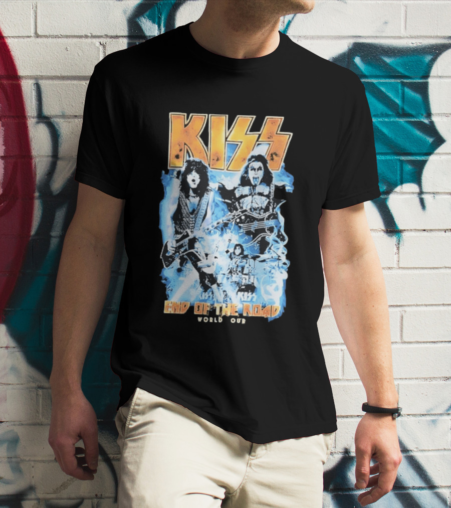 Kiss End Of The Road World Tour Rock Music Iconic Band Image T-Shirt
