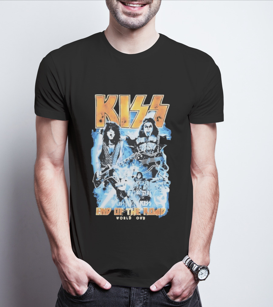 Kiss End Of The Road World Tour Rock Music Iconic Band Image T-Shirt