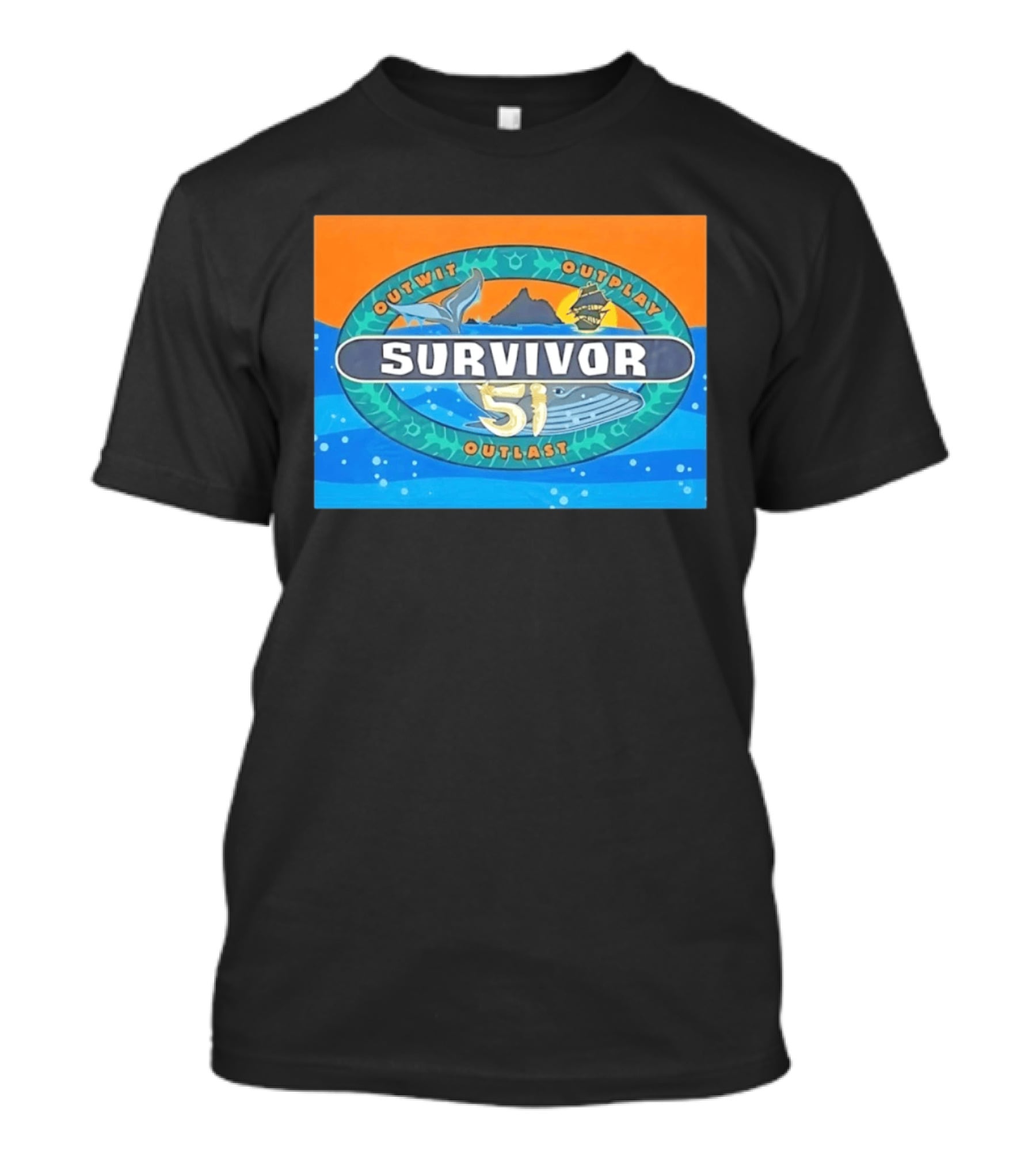 Survivor 51 Outwit Outplay Outlast Whale And Ship Reality TV T-Shirt