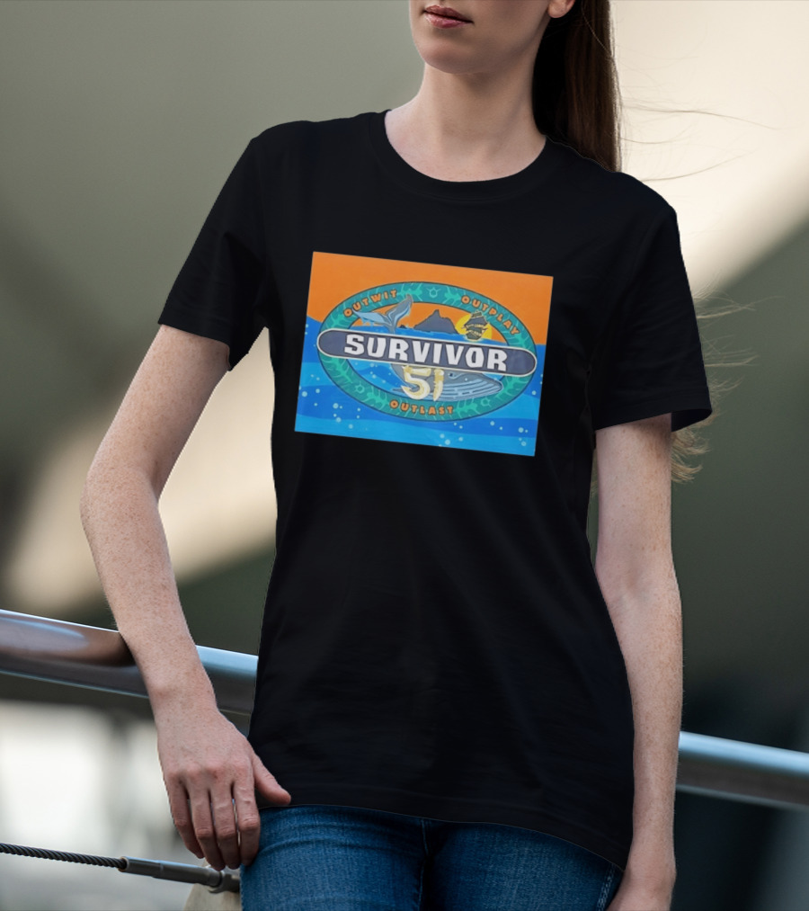 Survivor 51 Outwit Outplay Outlast Whale And Ship Reality TV T-Shirt