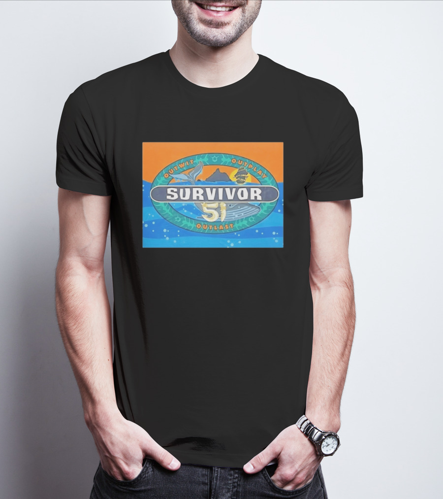 Survivor 51 Outwit Outplay Outlast Whale And Ship Reality TV T-Shirt