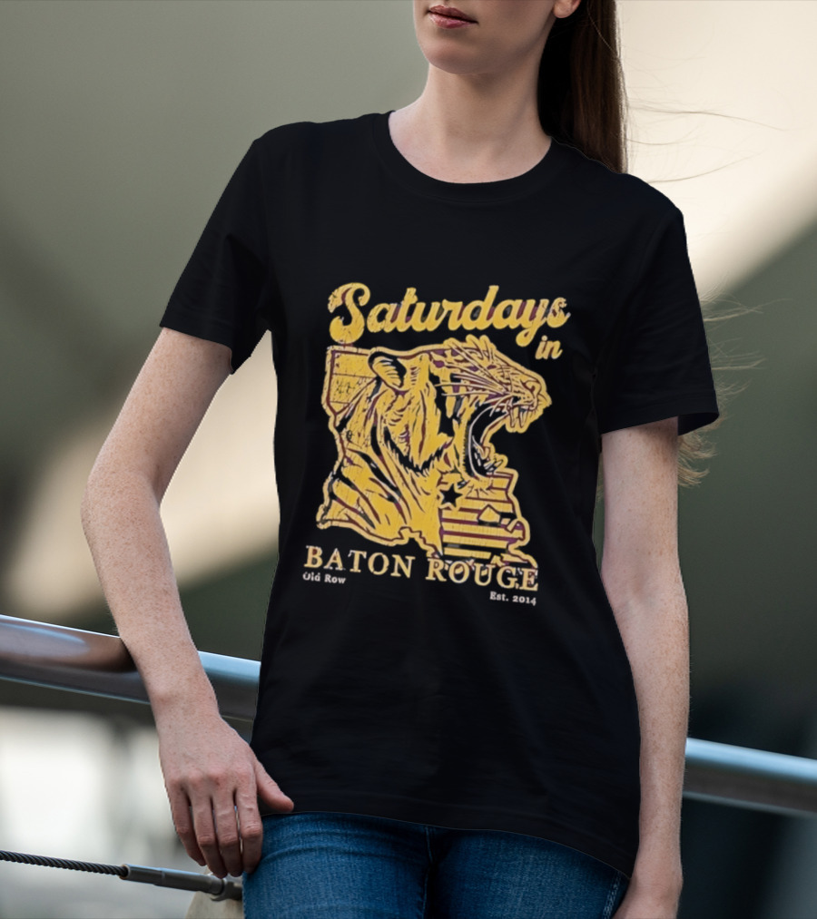 Saturdays In Baton Rouge Tiger Old Row Est 2009 T-Shirt