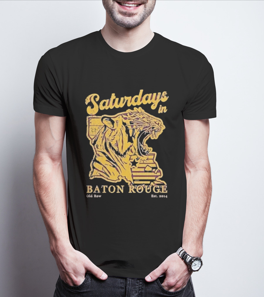Saturdays In Baton Rouge Tiger Old Row Est 2009 T-Shirt