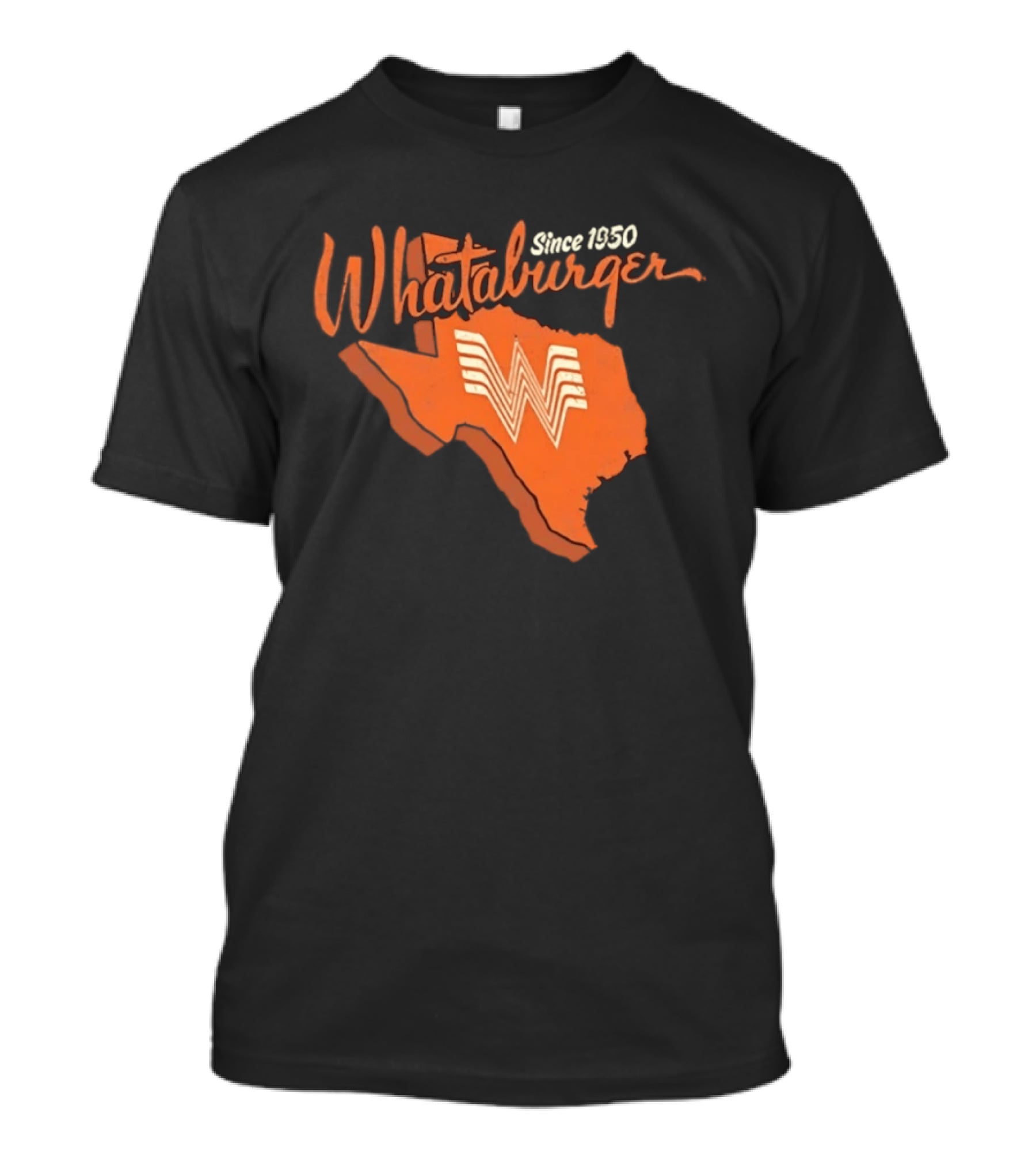 Whataburger Since 1950 Texas State Outline Distressed T-Shirt