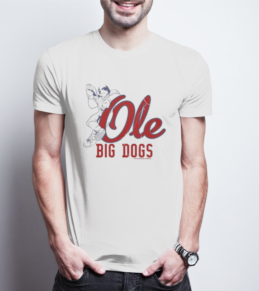 Ole Big Dogs Mississippi Football Spirit BDCF T-Shirt