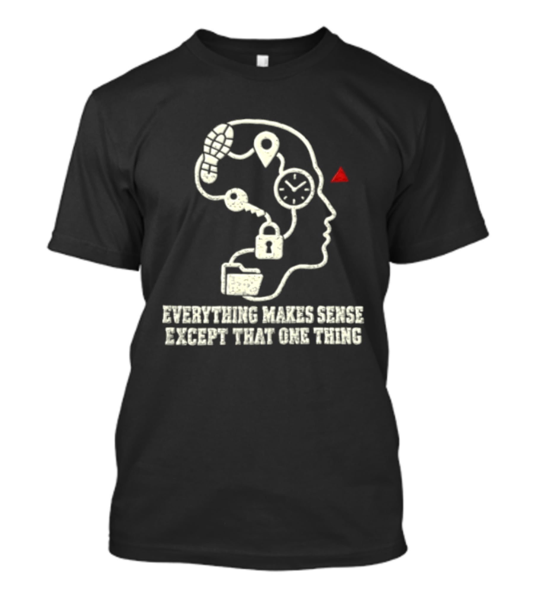 Everything Makes Sense Lock And Brain Puzzle Concept T-Shirt