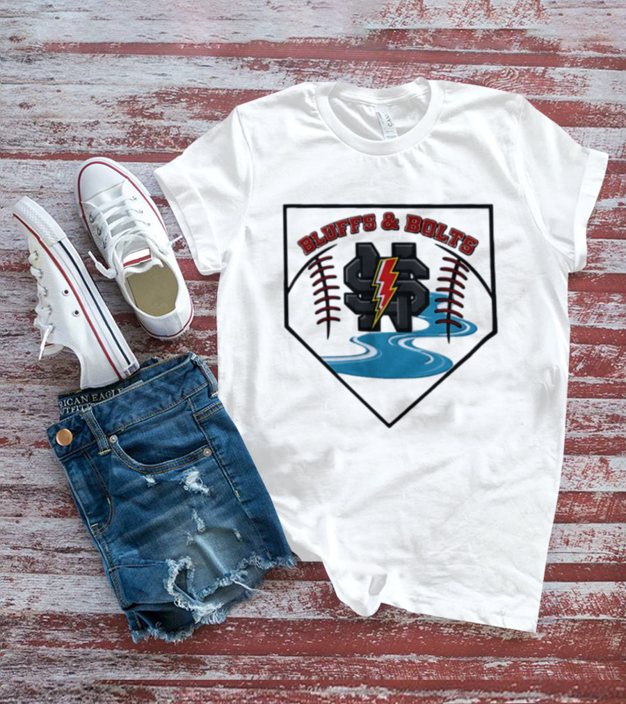 Bluffs And Bolts 2026 Baseball River Lightning T-Shirt