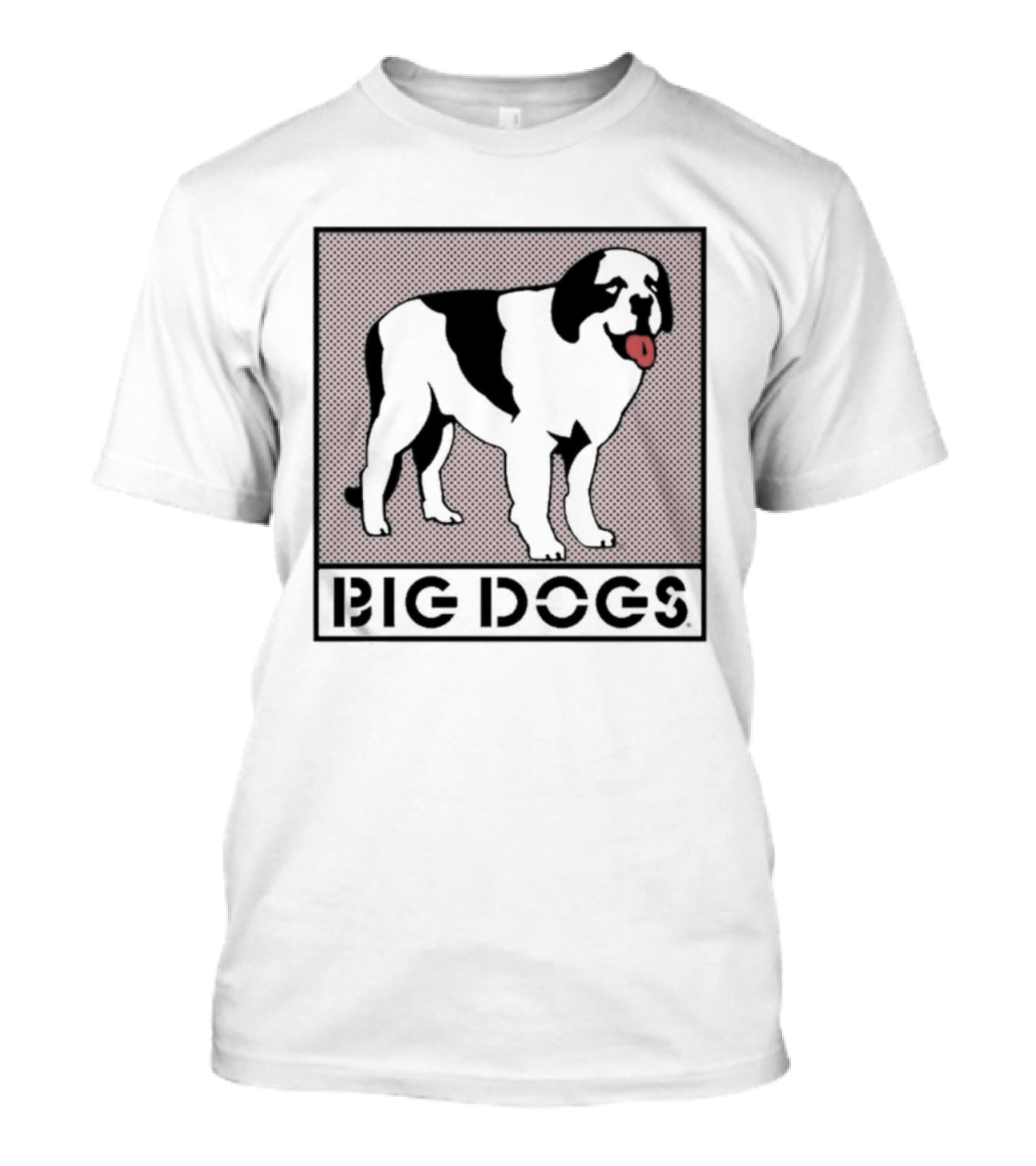 Big Dogs Saint Bernard Box Pink T-Shirt