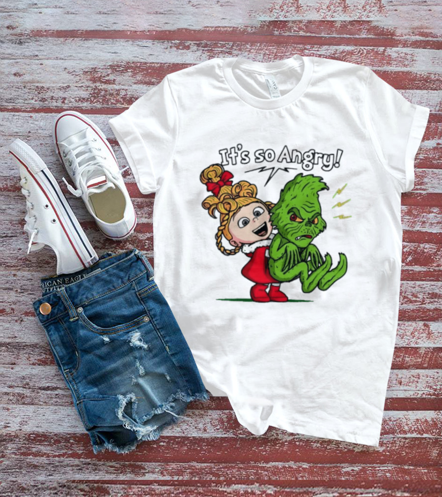 Cindy Lou Who Grinch It's So Angry Holiday Scene T-Shirt
